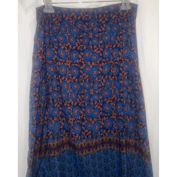 Natural Life Women’s Colorful Floral Rayon Maxi Skirt Size L - Picture 2 of 9